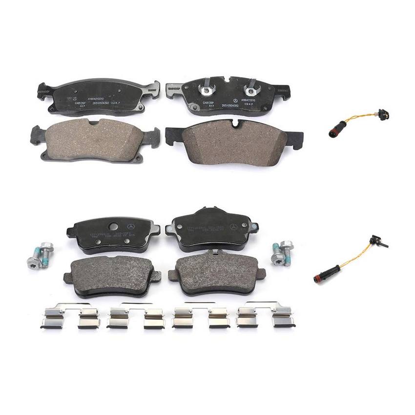 Mercedes Disc Brake Pad Set Kit - Front and Rear 2115401717